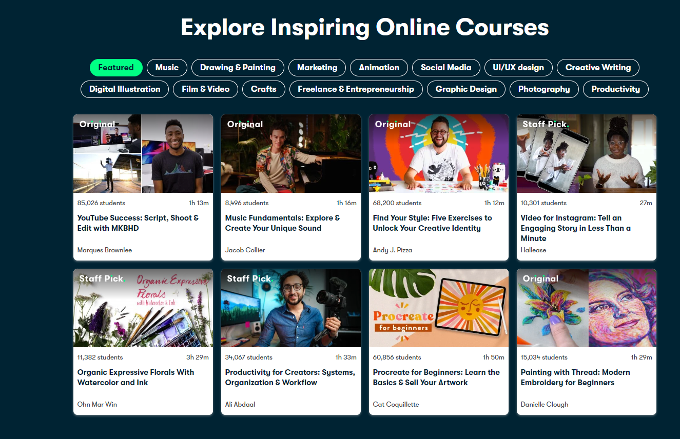 Teachable Courses List [A to Z Course]