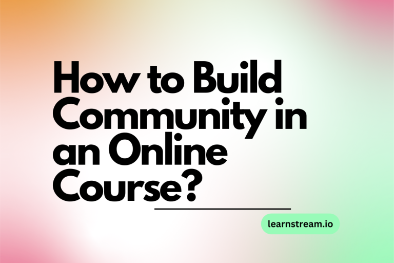 How to Build Community in an Online Course?