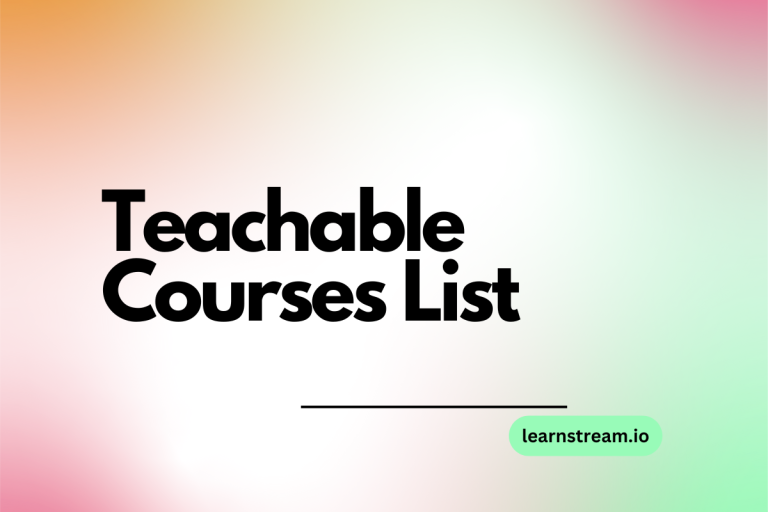 Teachable Courses List [A to Z Course]