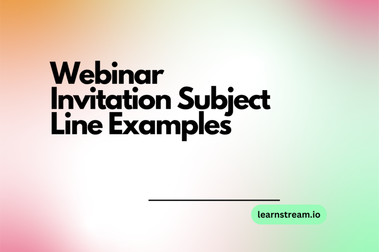 Webinar Invitation Subject Line Examples