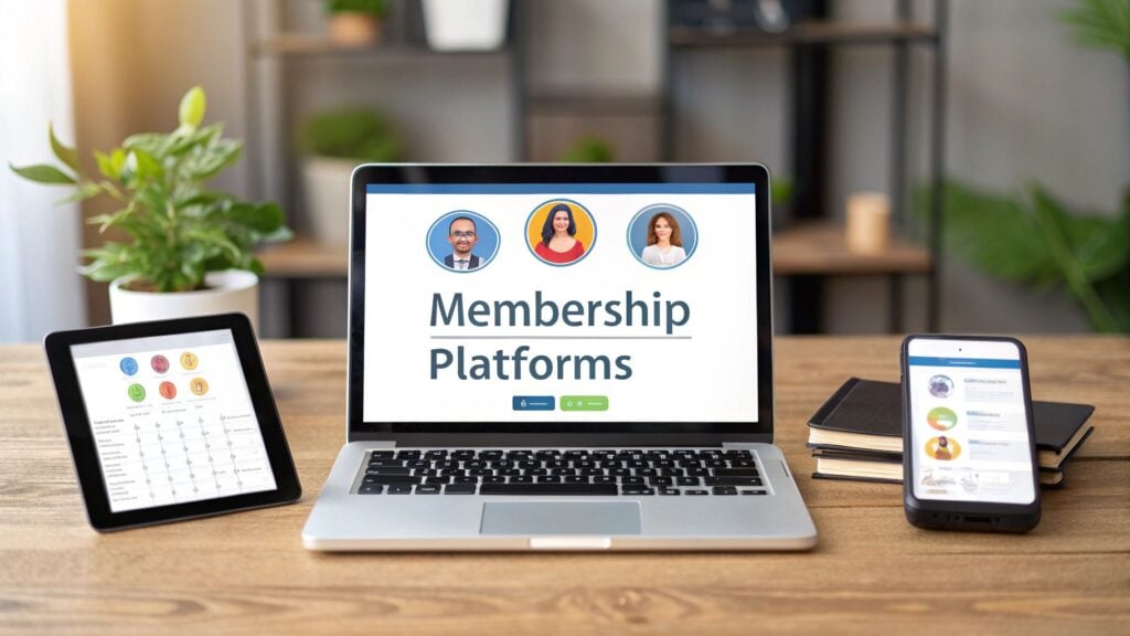 Membership Platformon laptop