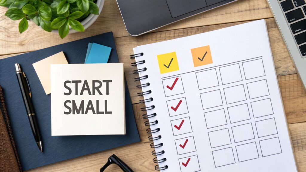 A strategic roadmap with game-like icons representing different stages of a project.