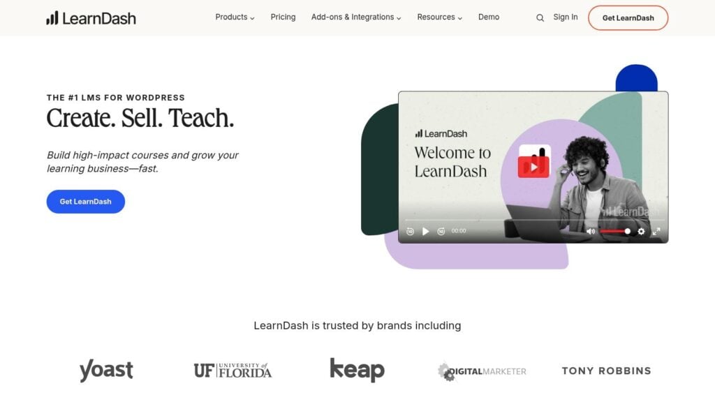 LearnDash homepage