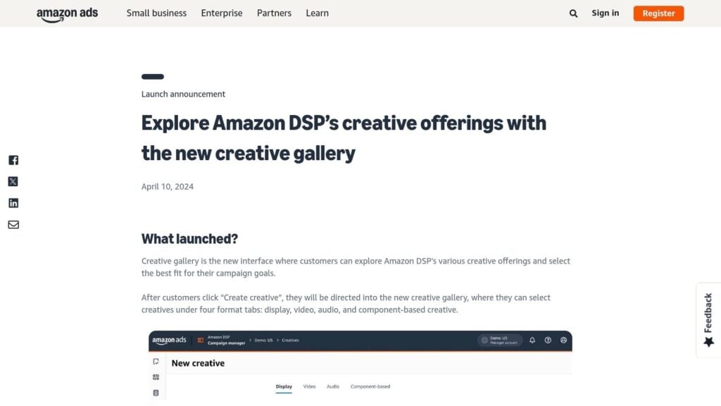 Amazon Ads – DSP Creative Gallery