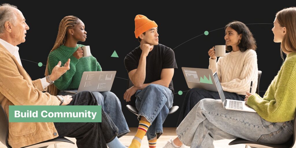 A diverse group of professionals sitting in a circle discussing ideas during a collaborative team meeting.