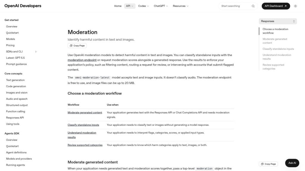 OpenAI Moderation API
