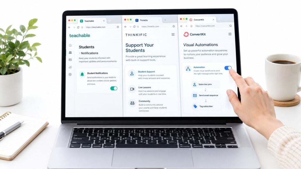 Screenshot from https://example.com/screenshots/convertkit-automation-builder-course-welcome.png